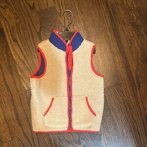 Old Navy Kids Sherpa Vest with Blue and Red Trim